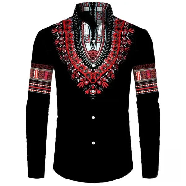 Chemise Dashiki Homme, style africain traditionnel - vue 4