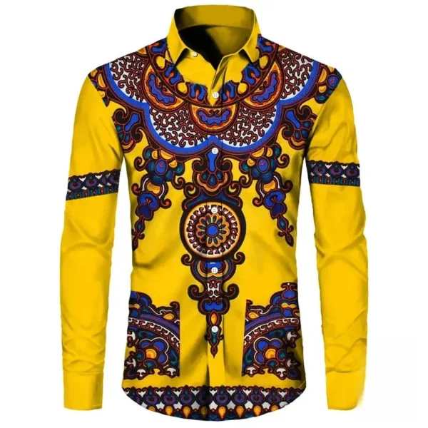 Chemise Dashiki Homme, style africain traditionnel - vue 5