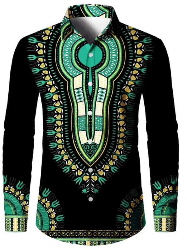 Chemise Homme à Motifs Traditionnels Africains