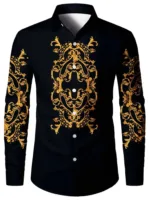 Chemise Vintage Africaine avec Motifs Colorés