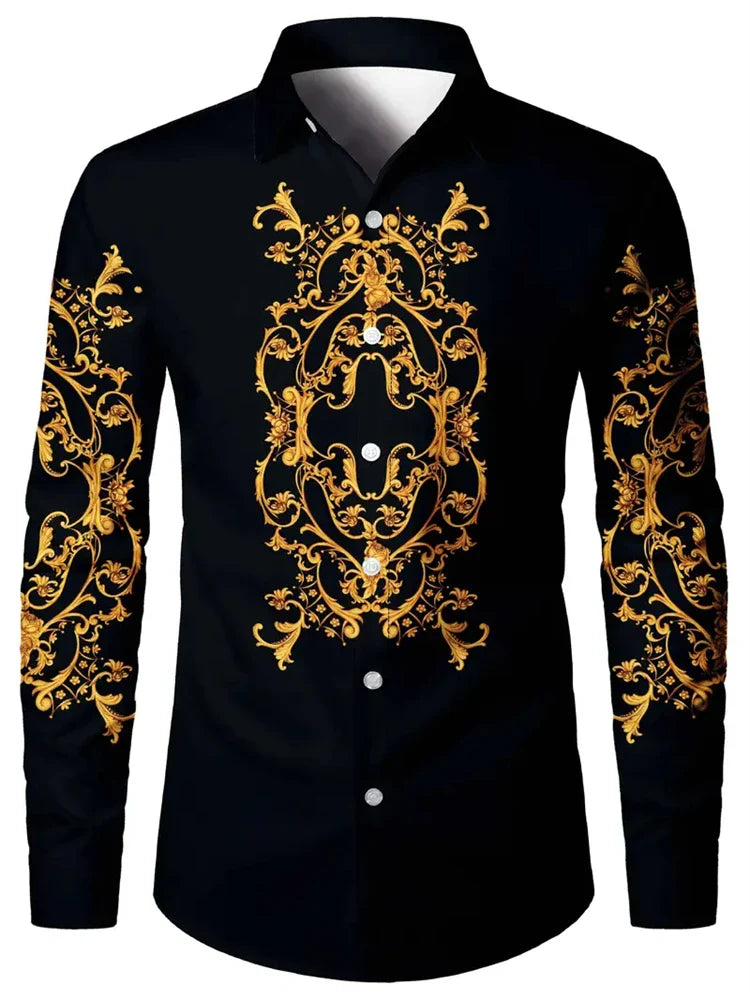 Chemise Vintage Africaine avec Motifs Colorés