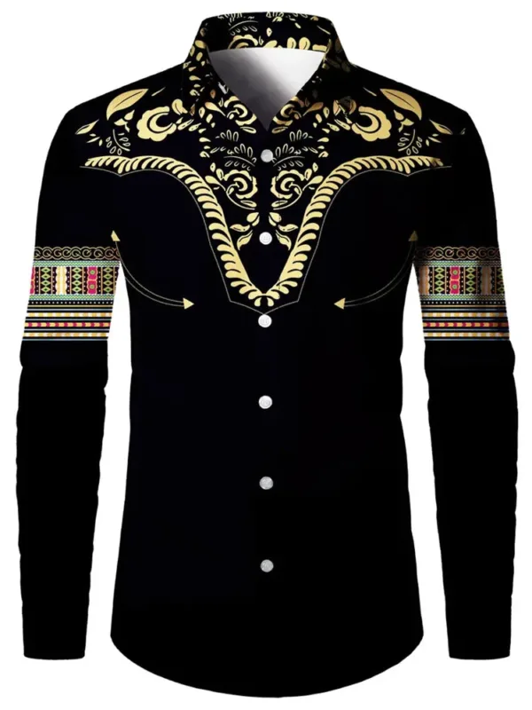 Chemise Homme Inspirée de l'Art Africain