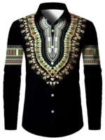 Chemise Africaine avec Couleurs Vibrantes