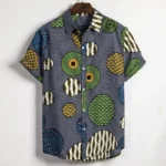 Chemise Africaine Homme à motifs colorés uniques