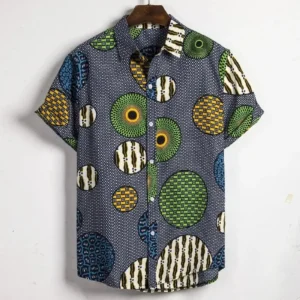 Chemise Africaine Homme à motifs colorés uniques