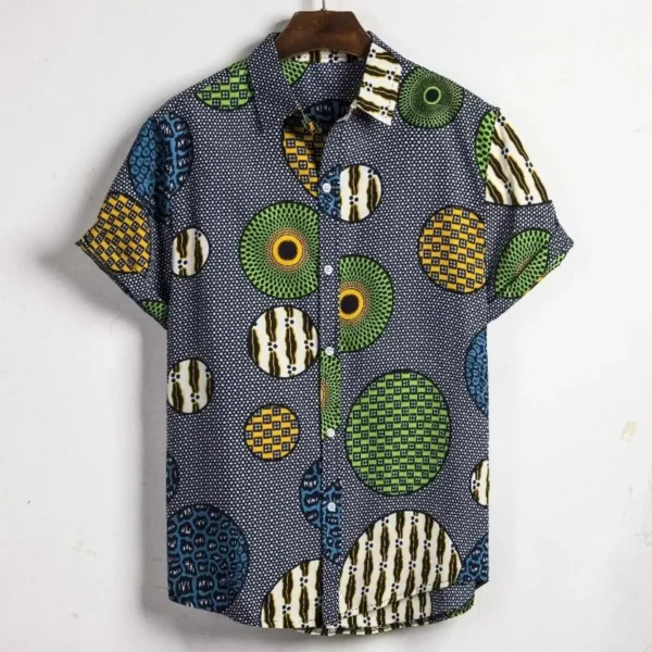 Chemise Africaine Homme à motifs colorés uniques