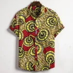 Chemise homme aux motifs tribaux africains distinctifs
