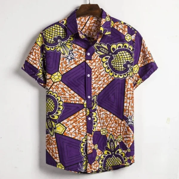 Chemise homme avec touches artisanales africaines