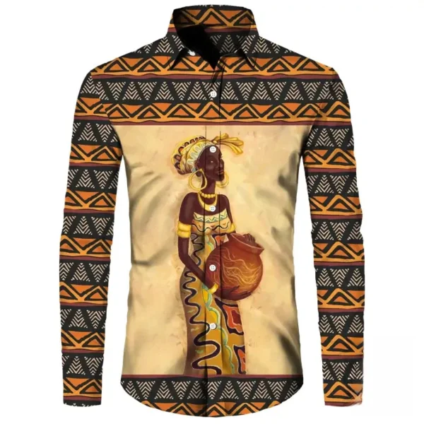 Chemise homme en tissu imprimé d'Afrique