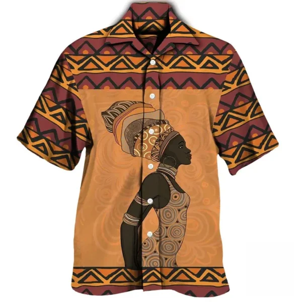 Imprimé artistique sur chemise pour homme