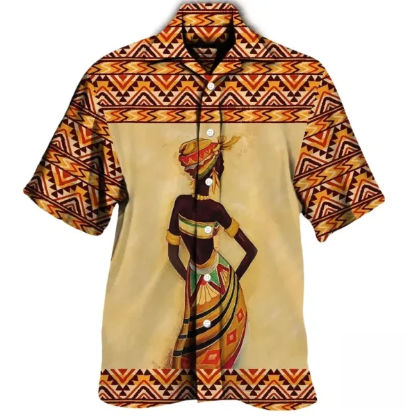 Chemise avec effets de couleur africains
