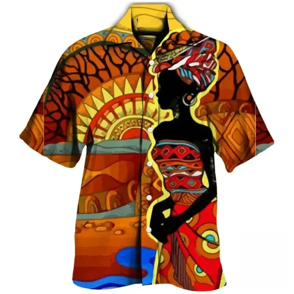 Chemise aux motifs ethniques pour homme