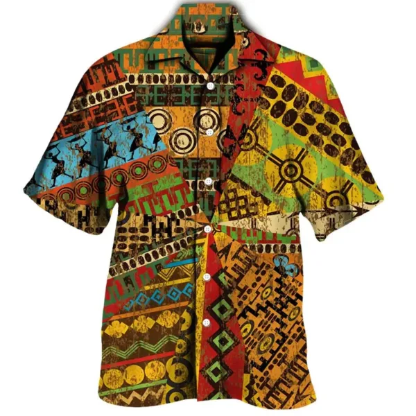 Chemise homme tendance avec motifs africains uniques