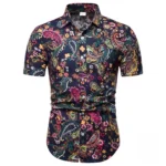 Vêtements homme, chemise à motif vibrant