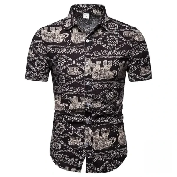 Mode masculine : chemise à motifs et couleurs riches