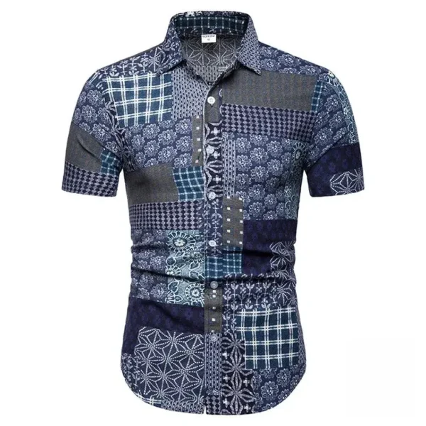 Chemise traditionnelle homme avec motifs ethniques