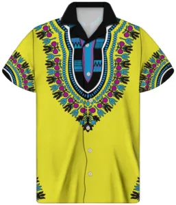 Chemise Africaine pour homme en tissu coloré