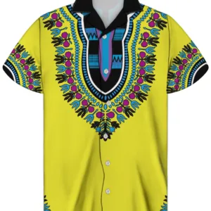 Chemise Africaine pour homme en tissu coloré