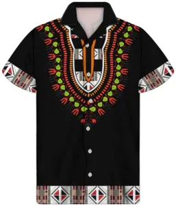 Chemise Dashiki avec motifs traditionnels africains