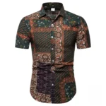 Chemise festive homme en tissu traditionnel africain