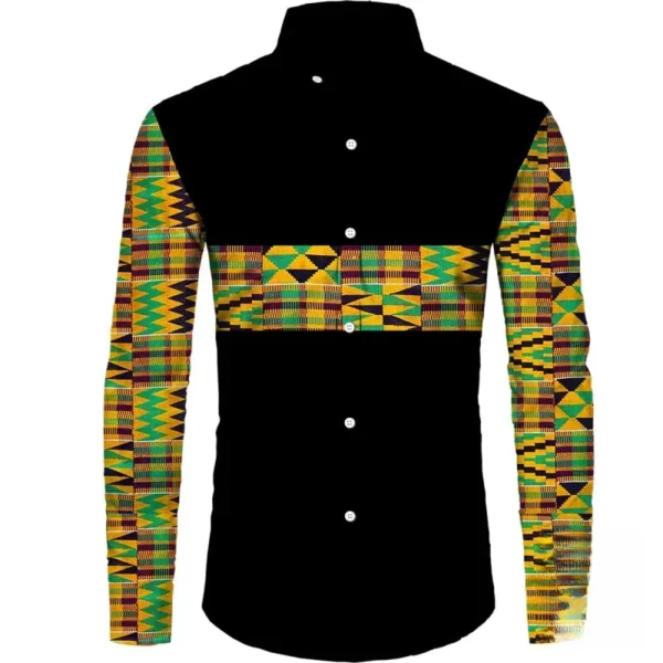 Chemise africaine pour homme, motifs colorés