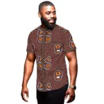 Chemise légère à manches courtes avec motifs originaux