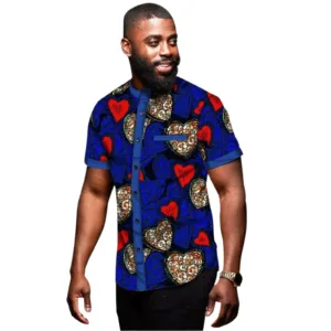 Chemise Africaine à motifs colorés pour homme