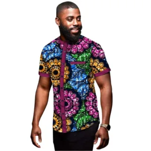 Chemise courtes manches avec design ethnic