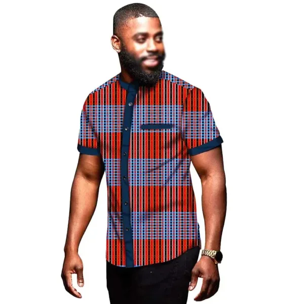 Chemise décontractée aux motifs traditionnels africains