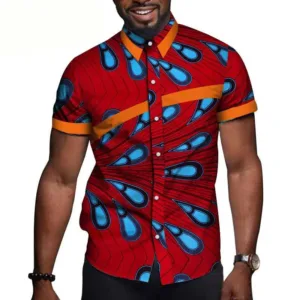 Haut homme à manches courtes, style africain