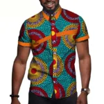 Chemise homme avec motifs traditionnels africains