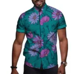Mode masculine, chemise à motifs africains élégants