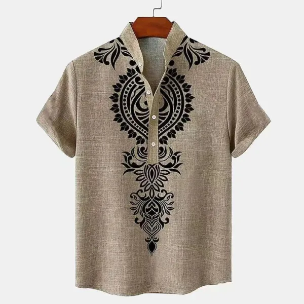Chemise homme à motifs africains modernes