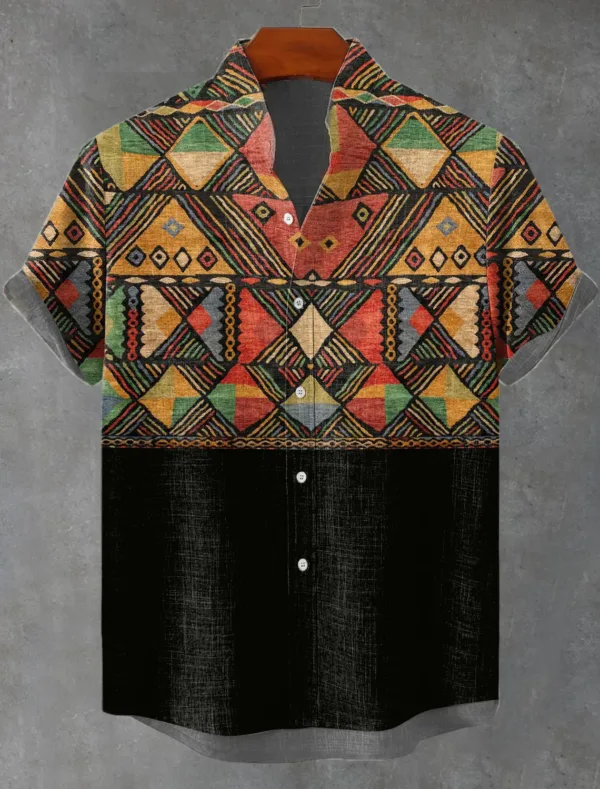 chemises-africaine-homme-tribal-1 Chemise Africaine Homme Tribal aux motifs colorés
