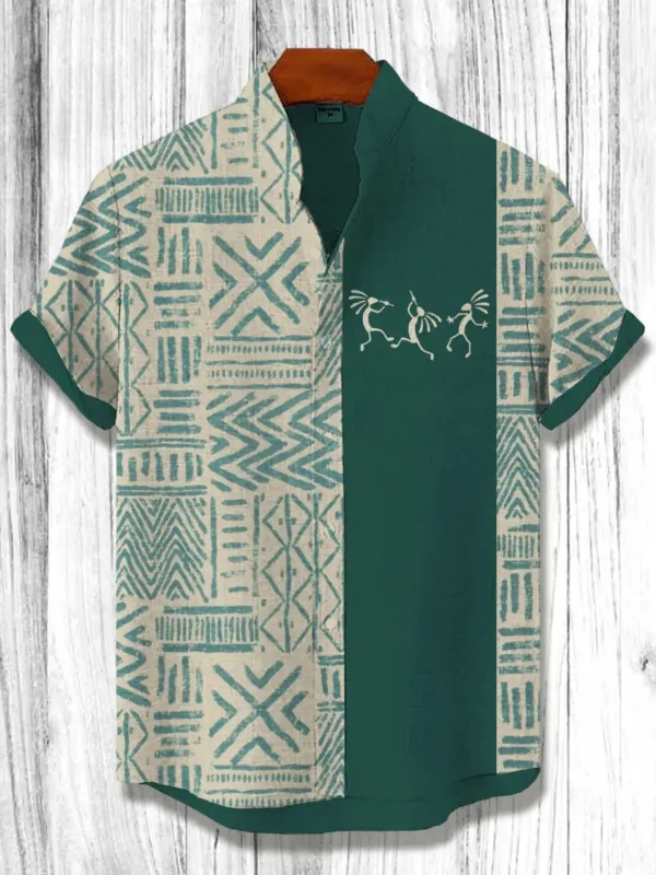 Chemise homme avec design tribal et coupe élégante