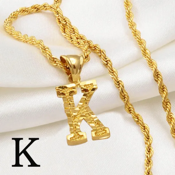 Collier Africain avec initiale élégante - vue 2