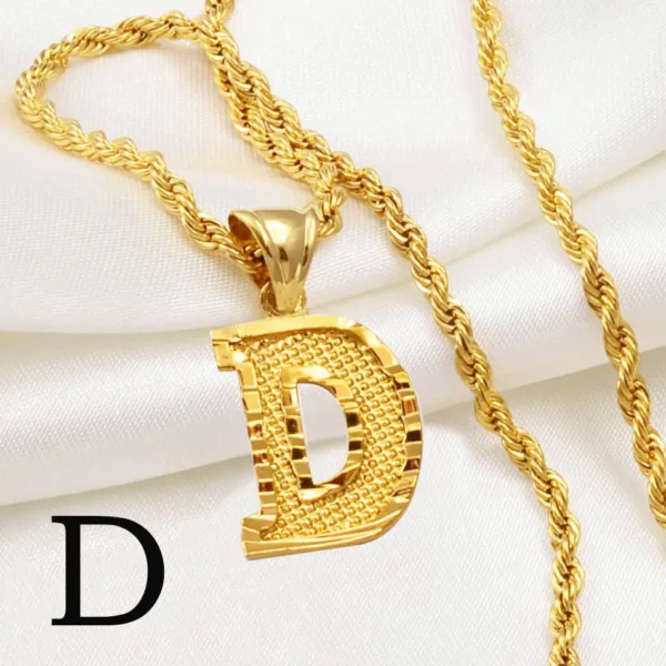 Collier Africain avec initiale élégante - vue 5