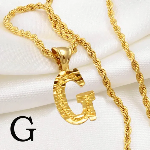 Collier Africain avec initiale élégante - vue 8