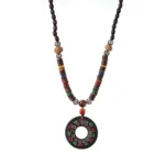 Collier coloré en bois, design africain