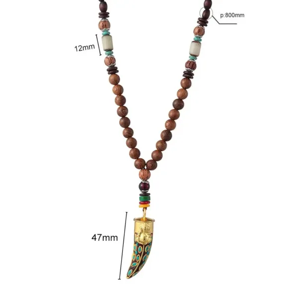 Bijou ethnique en bois, influence africaine