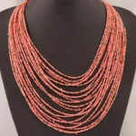 Collier Africain en Perles Multicouches - vue 4