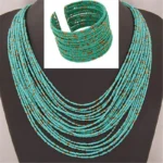 Collier Multicouches en Perles Africaines