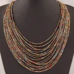 Collier Africain en Perles Multicouches - vue 5