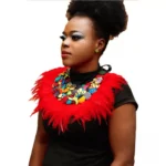 Collier Africain en Plume Rouge