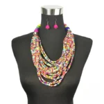 Collier Africain, perles artisanales, style authentique