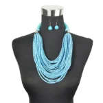Perles colorées, collier africain, touche ethnique à votre look