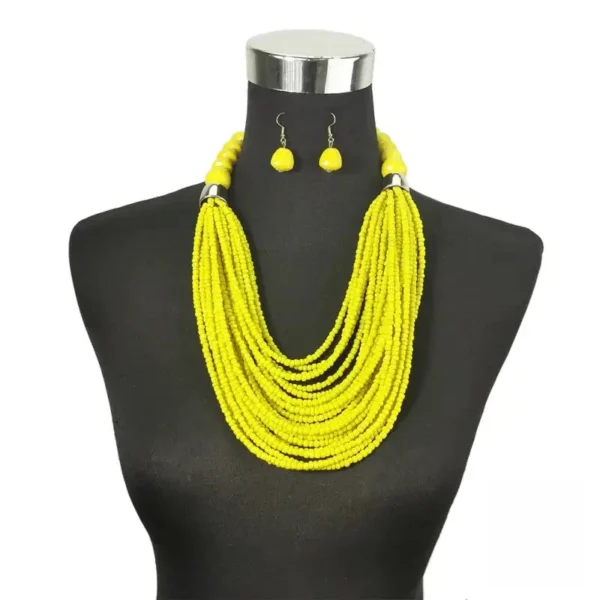 Collier traditionnel africain, perles uniques, fait main