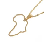 Collier continent Africain, bijou unique et authentique