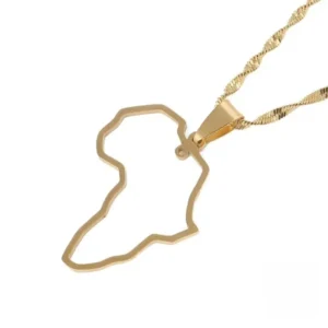 Collier continent Africain, bijou unique et authentique