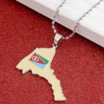 Collier africain inspiré de la carte de l'Érythrée